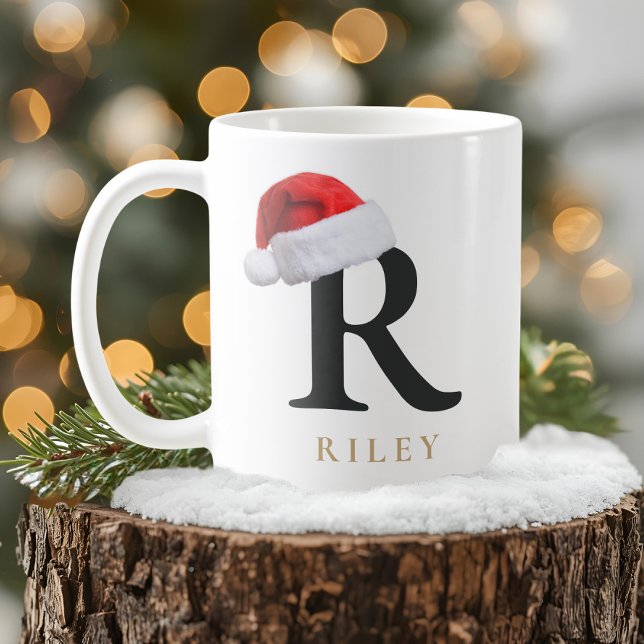 Café Taza de monograma de Navidad (Subido por el creador)
