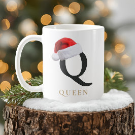 Café Taza de monograma de Navidad
