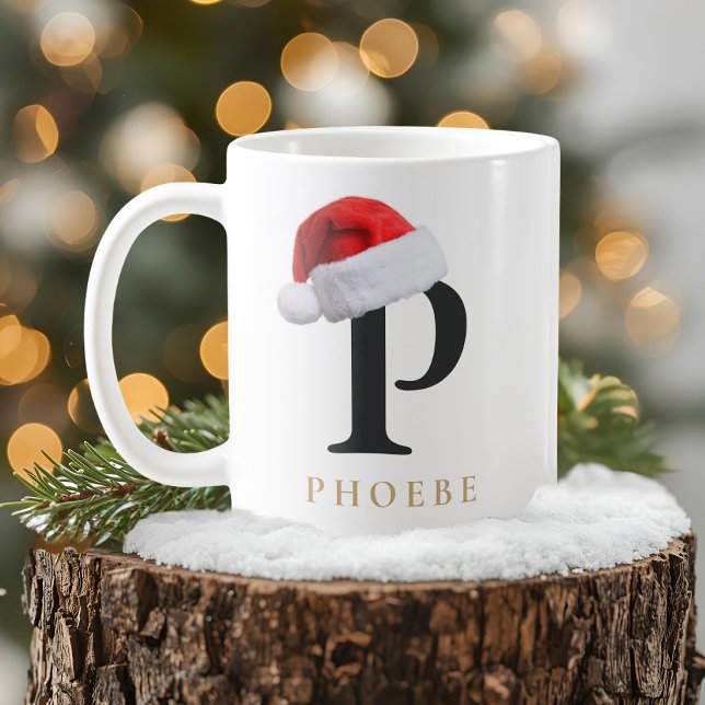 Café Taza de monograma de Navidad (Subido por el creador)