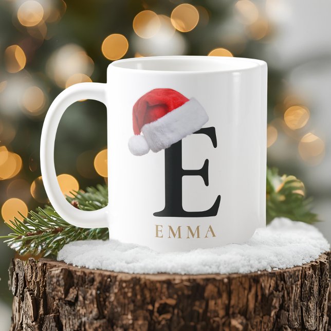 Café Taza de monograma de Navidad (Subido por el creador)