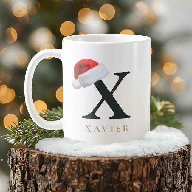 Café Taza de monograma de Navidad (Subido por el creador)