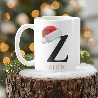 Café Taza de monograma de Navidad
