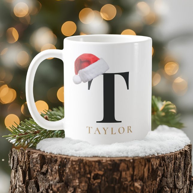 Café Taza de monograma de Navidad (Subido por el creador)