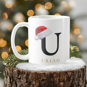 Café Taza de monograma de Navidad