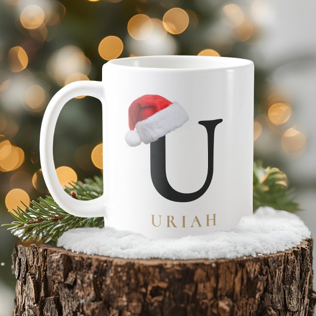 Café Taza de monograma de Navidad (Subido por el creador)