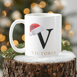 Café Taza de monograma de Navidad