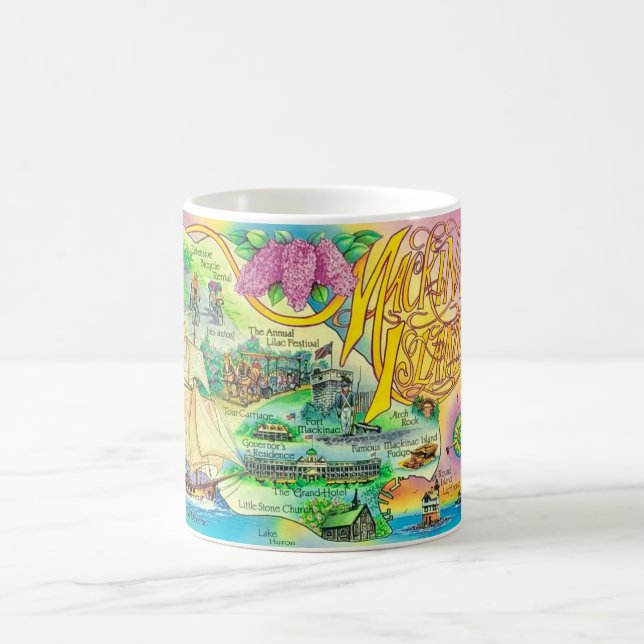 Café Taza de monumentos de la isla Mackinac (Centro)