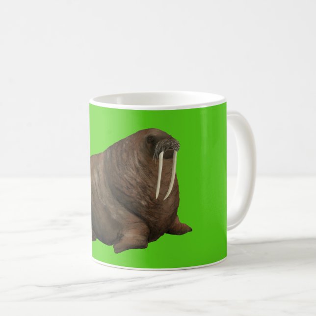 Café Taza de morsa - Verde (Anverso derecho)