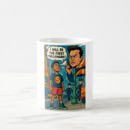 Café Taza de motivación de arte pop retro para magnate