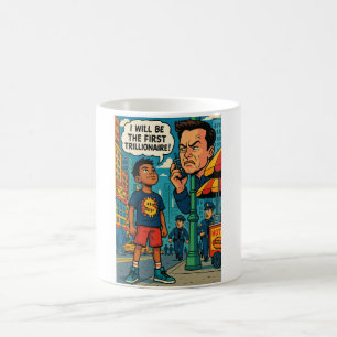Café Taza de motivación de arte pop retro para magnate 
