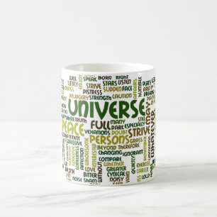 Café Taza de motivación de la nube de la palabra de lo
