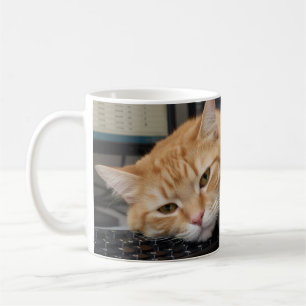 Café Taza de motivación del lunes, gatos divertidos de