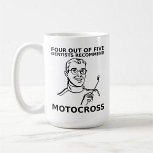 Café Taza de Moto Cross Dirt Bike de 4 de cada 5 Dentis