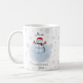 Café Taza de muñeco de nieve de Navidad personalizada