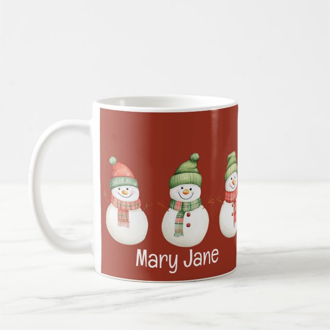 Café Taza de muñecos de nieve lindos (Izquierda)