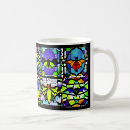 Café Taza de murciélago de Halloween de vidrio emplomad