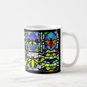 Café Taza de murciélago de Halloween de vidrio emplomad
