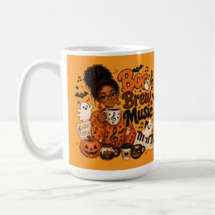 Café Taza de naranja de Halloween para profesores de mú