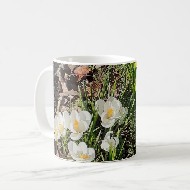 Café Taza de narcisos y crocus (Anverso izquierdo)