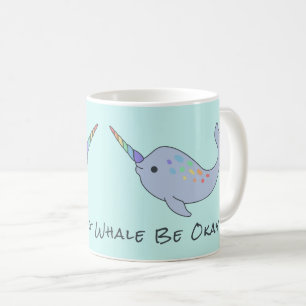 Café Taza de Narwhal del arco iris