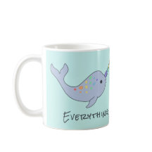 Taza de Narwhal del arco iris