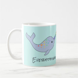 Café Taza de Narwhal del arco iris