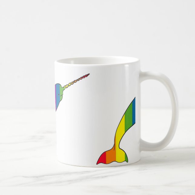 Café Taza de Narwhal del arco iris (Derecha)