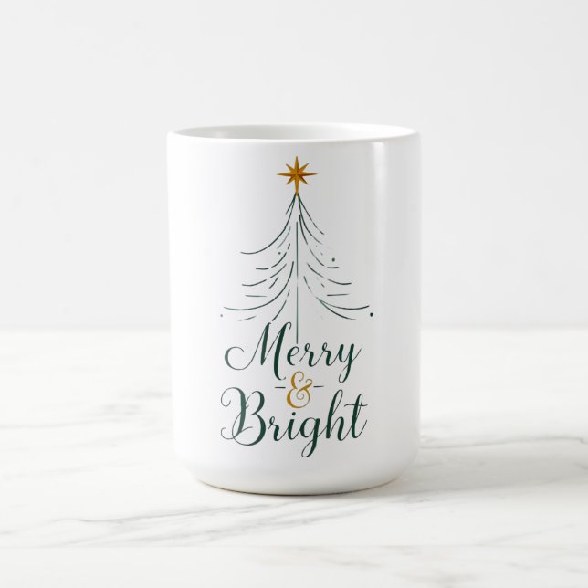 Café Taza de Navidad Alegre y Brillante (Centro)