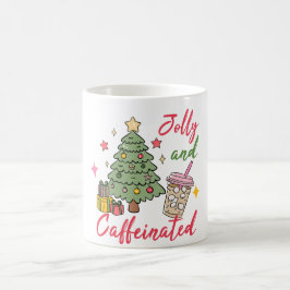 Café Taza de Navidad Alegre y Cafeinada