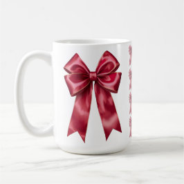 Café Taza de Navidad con foto personalizada y lazo rojo
