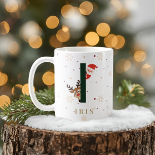 Café Taza de Navidad con Monograma Personalizado I