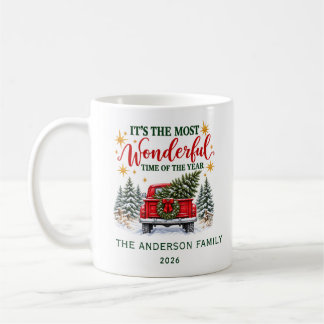 Café Taza de Navidad con nombre personalizado y año