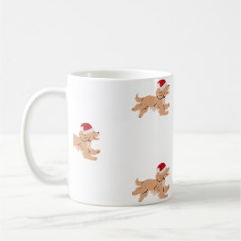 Café Taza de Navidad con perro spaniel 
