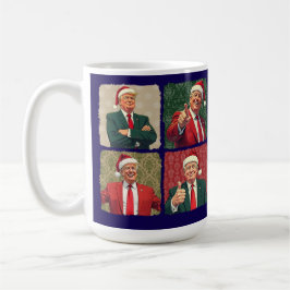 Café Taza de Navidad de arte pop de Trump, vacaciones p