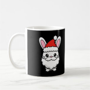 Café Taza de Navidad de conejo con barba de Santa