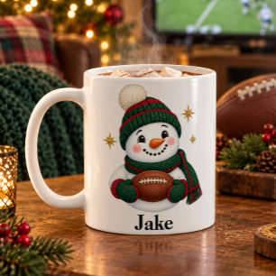 Café Taza de Navidad de hombre de nieve personalizada p