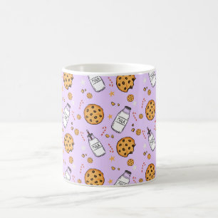 Café Taza de Navidad de leche y galletas para bebidas c