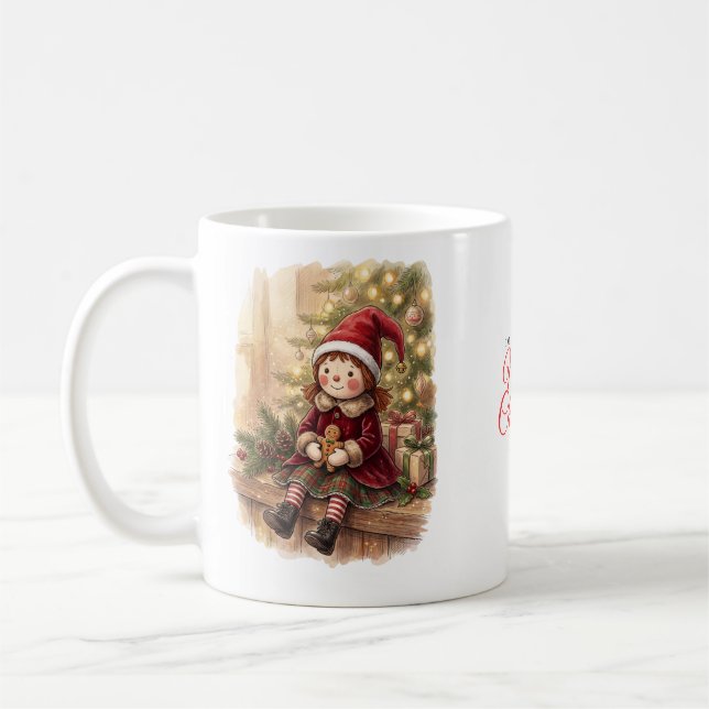 Café Taza de Navidad de Muñeca (Izquierda)