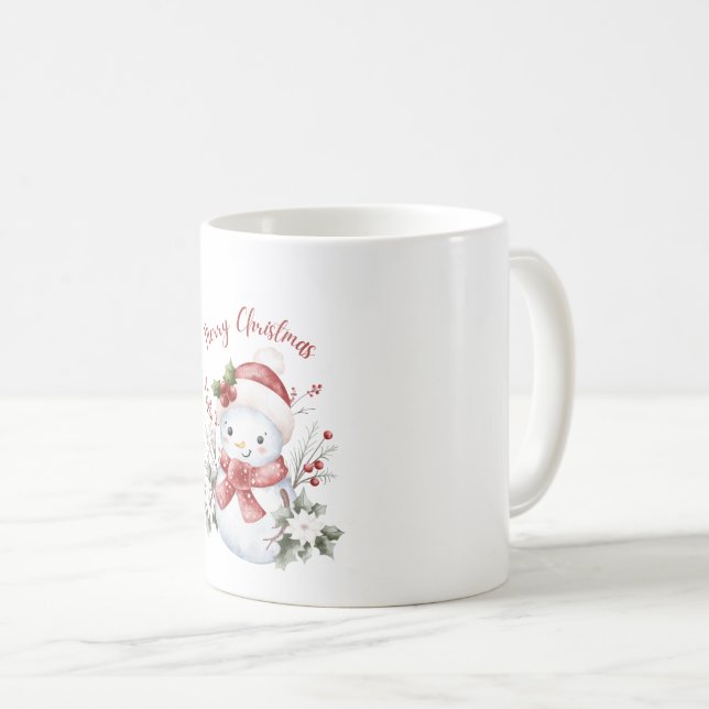 Café Taza de Navidad de Muñeco de Nieve Adorable (Anverso derecho)