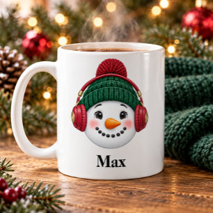 Café Taza de Navidad de Muñeco de Nieve Amante de la Mú