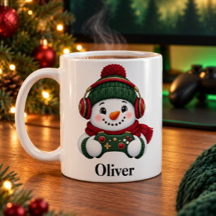 Café Taza de Navidad de muñeco de nieve para jugadores