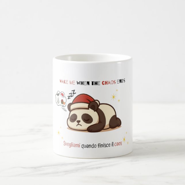 Café Taza de Navidad de Panda Gruñón (Centro)