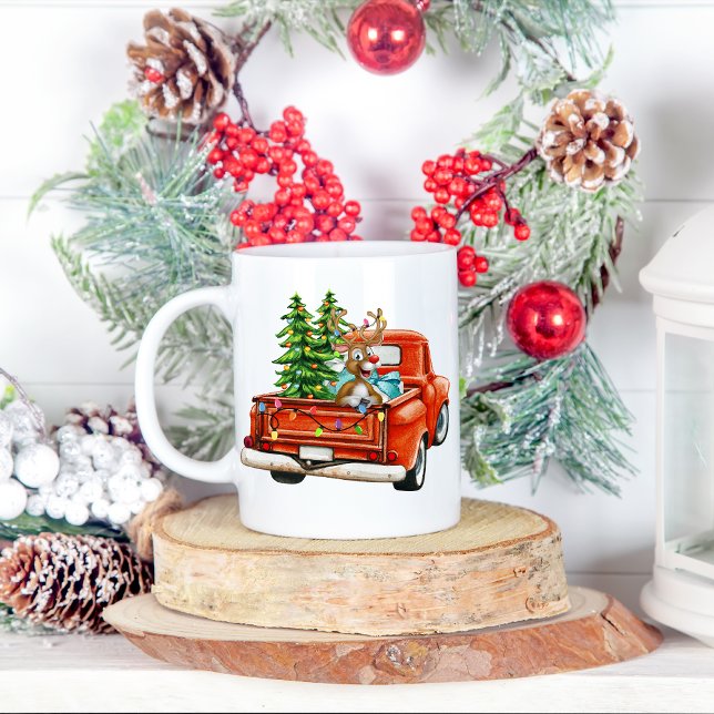 Café Taza de navidad de reno de santa (Subido por el creador)