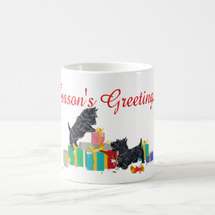 Café Taza de Navidad de Terrier Escocés