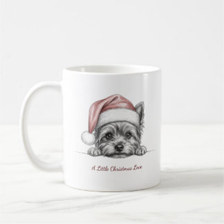 Café Taza de Navidad de Yorkie Adorable | Un Poco de Am