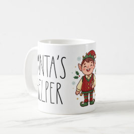 Café Taza de Navidad del Ayudante de Santa Adorable