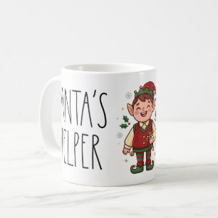 Café Taza de Navidad del Ayudante de Santa Adorable