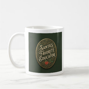 Café Taza de Navidad del Educador Favorito de Santa