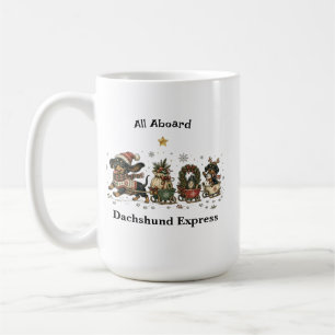 Café Taza de Navidad del Expreso Dachshund
