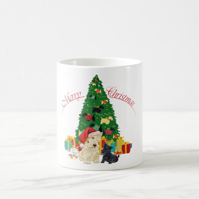 Café Taza de Navidad del Terrier Escocés (Centro)